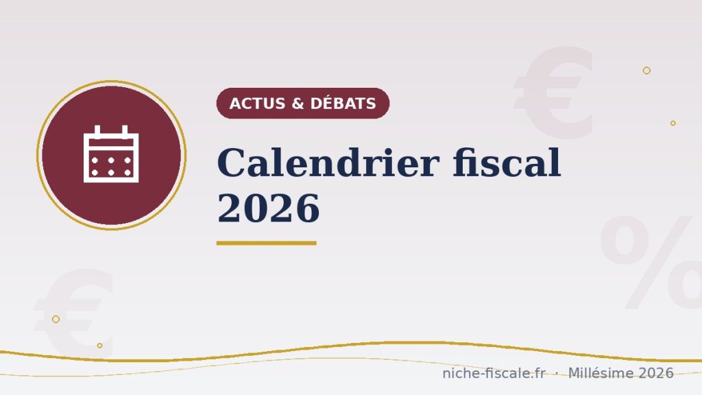 Calendrier fiscal 2026 : déclaration, avis, solde — toutes les dates